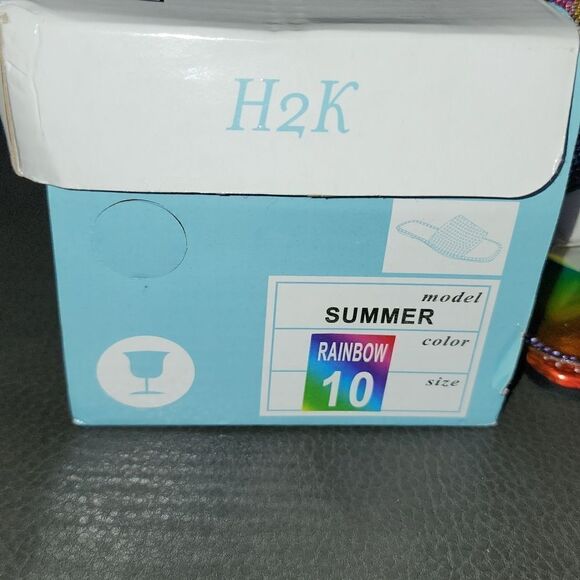 H2k bling rainbow slides  - Picture 2 of 6